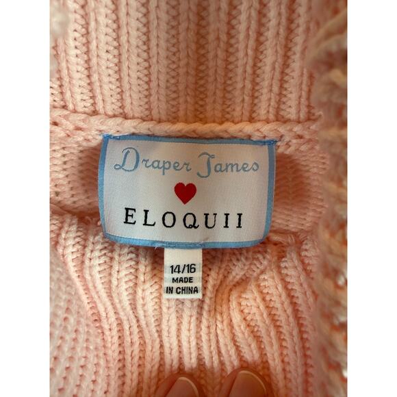 DRAPER JAMES & ELOQUII light pink cotton blend turtleneck sweater pullover 14/16 - Picture 4 of 8